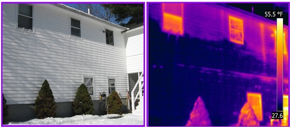 infrared detects wet siding