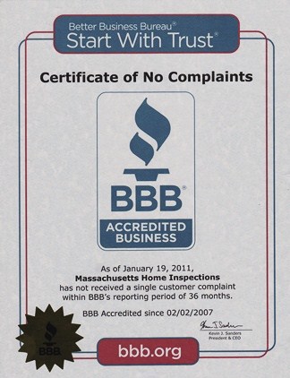 bbb no complaints certificate