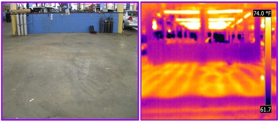 detecting radiant piping in floor