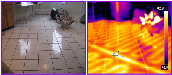 infrared detects radiant floor coils