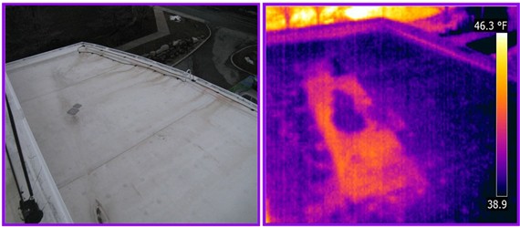 thermally scan roof flat